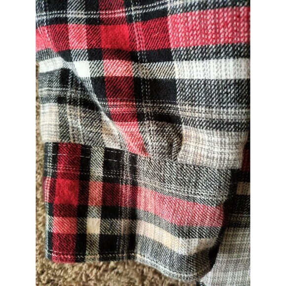 Red Head Flannel Jacket Quilted Red Plaid Men's XL Hooded Full Zip Pockets - Picture 9 of 11